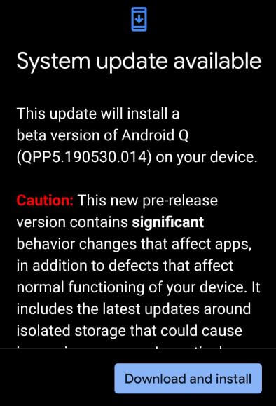 Pixel에 Android Q 베타 5를 설치하는 방법