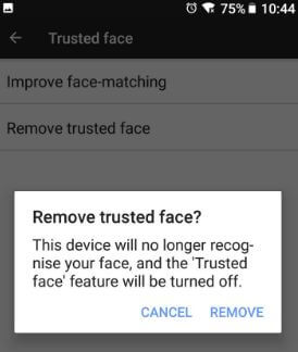 Android Oreo 기기에서 신뢰할 수있는 얼굴을 제거하는 방법