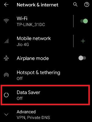 Android 10, 9 Pie에서 데이터 세이버를 켜는 방법