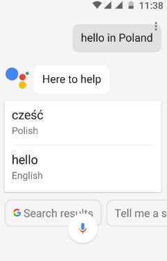 Google Assistant Rela 시간 번역 언어