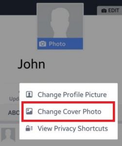 Facebook 표지 사진 Android를 변경하는 방법