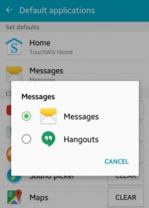 Android Lollipop에서 기본 메시징 앱 설정