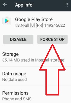 101 오류 코드를 수정하기 위해 Google Play 스토어 강제 종료