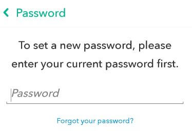 Snapchat 비밀번호 분실 Android 기기