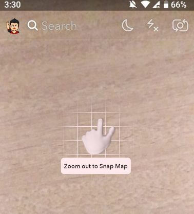 Snapchat Android에서 스냅 맵 열기