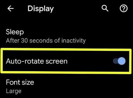 Pixel 3에서 화면 자동 회전 켜기