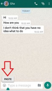 WhatsApp 메시지를 복사하여 붙여 넣는 방법 android